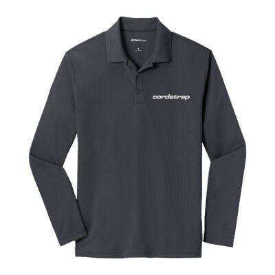 Cordstrap Embroidered - PosiCharge ® RacerMesh ® Long Sleeve Polo - ST640LS Thumbnail